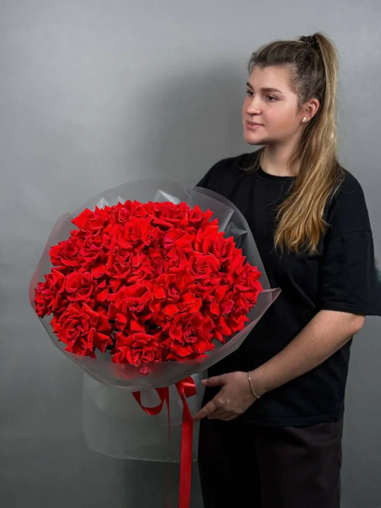 Монобукет из роз сорта «Nina»